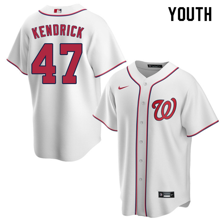 Nike Youth #47 Howie Kendrick Washington Nationals Baseball Jerseys Sale-White